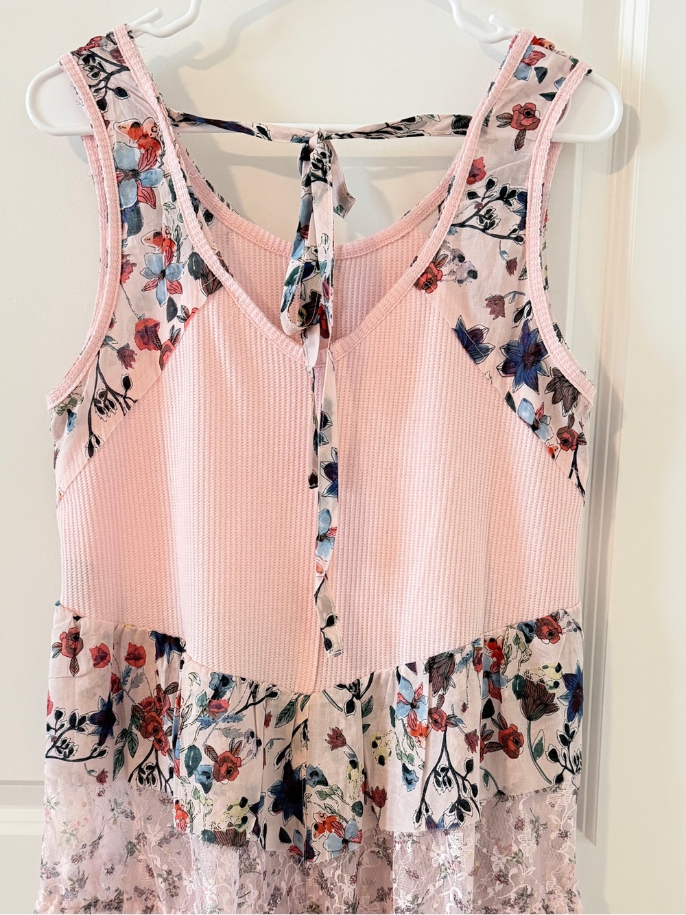POL pink floral PEPLUM tank top in size small.  (NWOT) - Picture 6 of 7